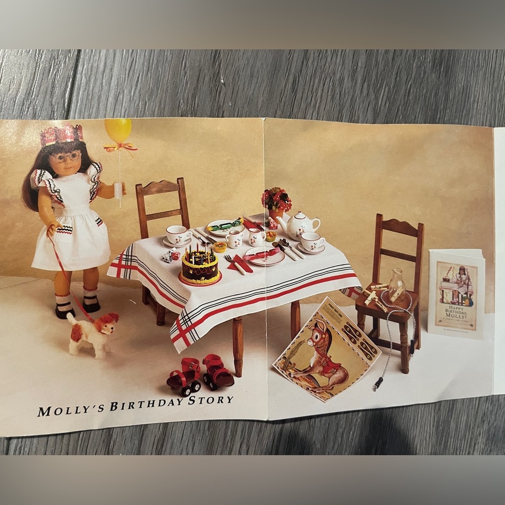 Rare American Girl Doll Molly Table & Chairs - Picture 5 of 5